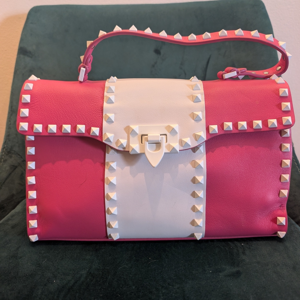 Valentino Pink and White Crossbody